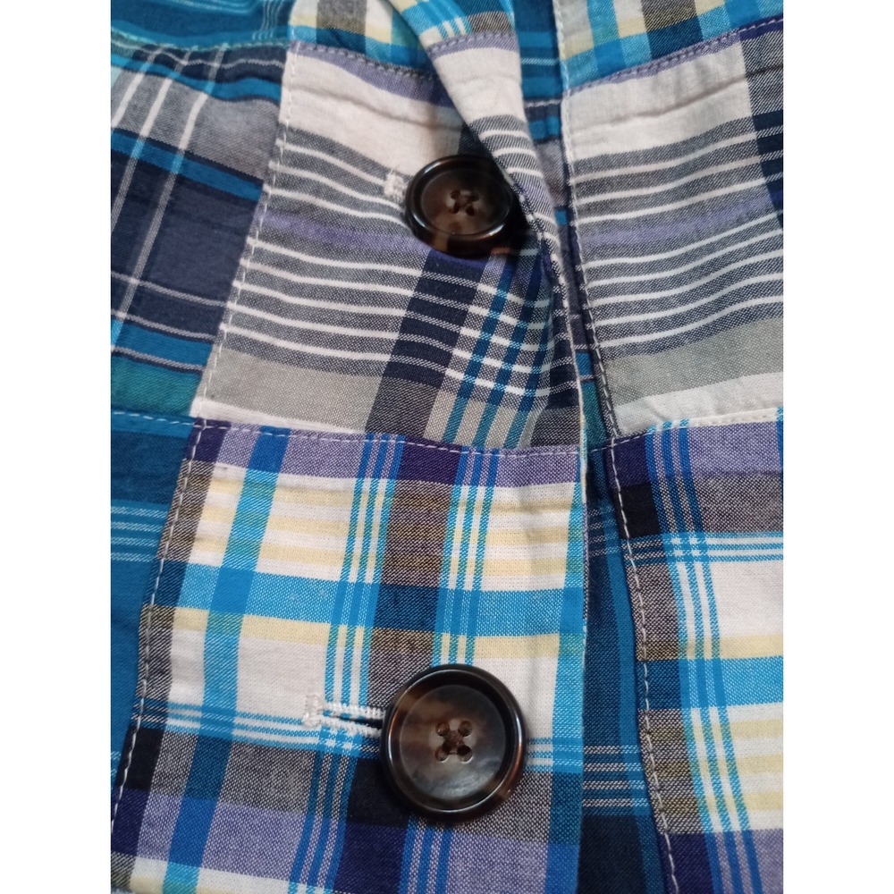 Talbots Summer Madras Patchwork Plaid Blazer Wome… - image 9